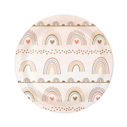 צלחות נייר קטנות קשת בענן