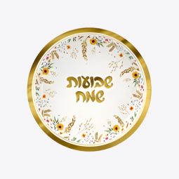 צלחות נייר קטנות שבועות שמח