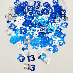 קונפטי גיל 13 - כחול כסוף