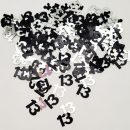 קונפטי גיל 13 - שחור כסוף