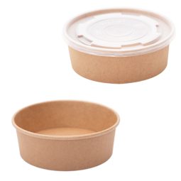 קערות קראפט עם מכסה - גדול