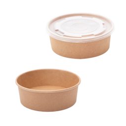 קערות קראפט עם מכסה - בינוני