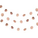 מחרוזת עיגולי מתכת - רוז גולד