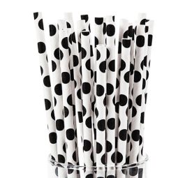 קשיות נייר עיגולים - שחור