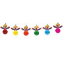 שרשרת ליצנים עם פונפונים