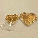 תבנית לב - זהב עם מכסה