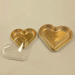 תבנית לב - זהב עם מכסה