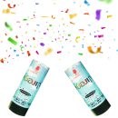 זוג תותחי קונפטי קטנים צבעוניים