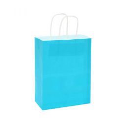 שקית נייר כחול ברמודה עם ידית - קטן