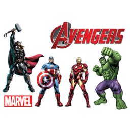 תמונה אכילה דמויות הנוקמים לעוגה 2