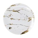 צלחות גרניט לבן זהב - בינוני