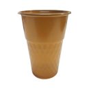 כוסות פלסטיק יהלום בינוני - זהב