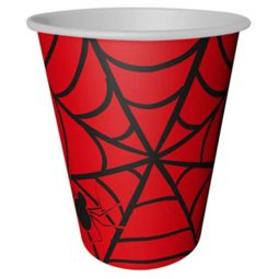 כוסות נייר חם/קר ספיידרמן - אדום