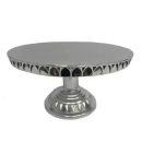 מעמד עוגה כסף מטאלי