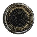 צלחות מטאור שחור זהב - בינוני