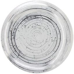 צלחות מטאור כסף לבן - גדול