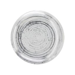 צלחות מטאור כסף לבן - קטן