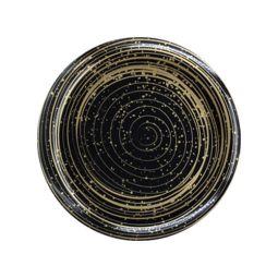 צלחות מטאור שחור זהב - קטן