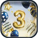 צלחות נייר גדולות חלאקה בלונים