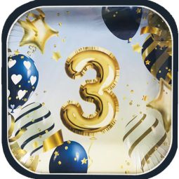 צלחות נייר גדולות חלאקה בלונים