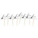 קיסמים פירמידה לבנים - כסף