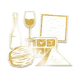 קישוטי שולחן פסח - זהב