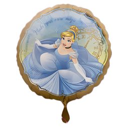 בלון הליום עגול נסיכות דיסני תכלת