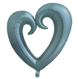 בלון הליום ענק לב תכלת