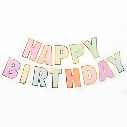 שרשרת HB צבעוני פסטל עם מסגרת זהב