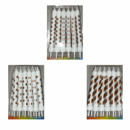 נרות רוז גולד קישוטים - מגוון